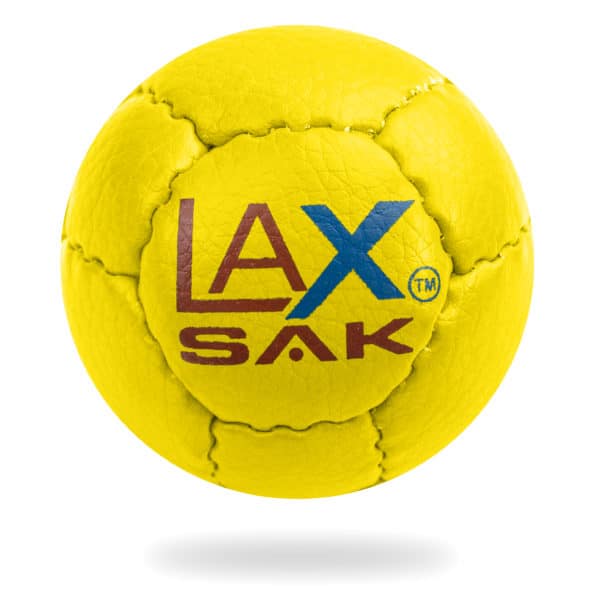single yellow lax sak lacrosse balls