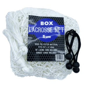 Box Lacrosse Net polyester bungee cords incl