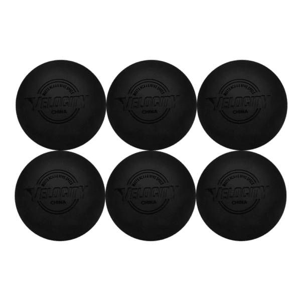 Black Lacrosse Balls - 6 Pack