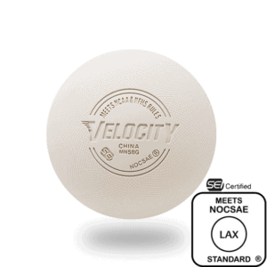 white-textured-nocsae Velocity lacrosse ball