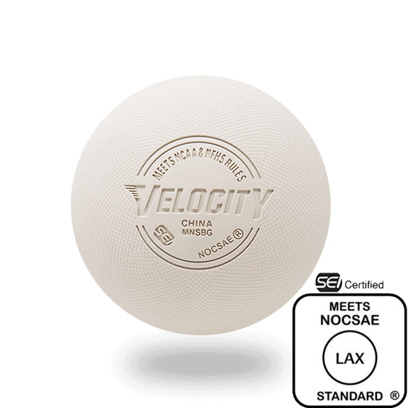 Velocity White Textured Pro Grip Ball NOCSAE/SEI/NFHS/NCAA - 120 Full Case Bulk