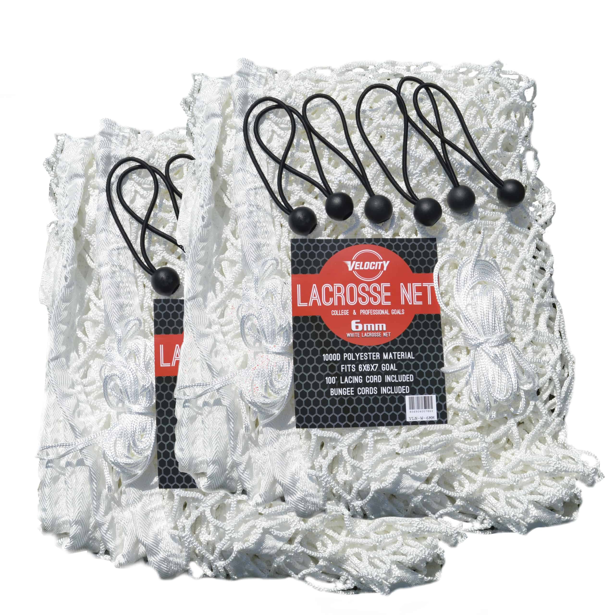 Shop our Velocity 6MM 6'x6'x7' White Lacrosse Net