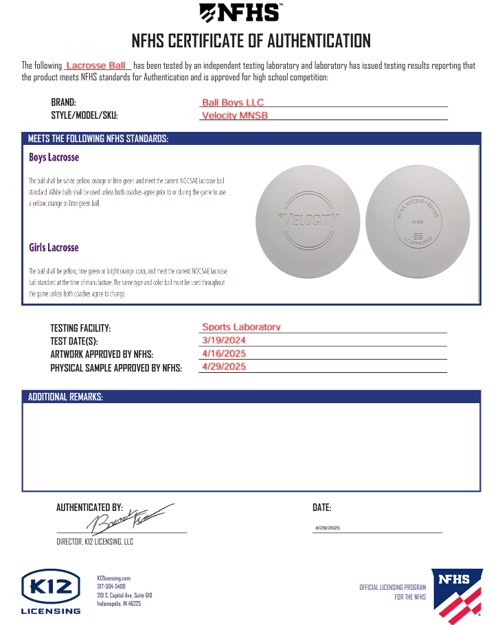 High School Certified Lacrosse Balls - Lacrosse Balls Direct